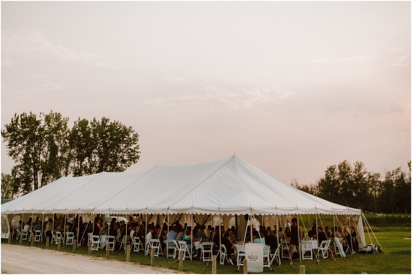 Outdoor Tent Wedding in Manitoba