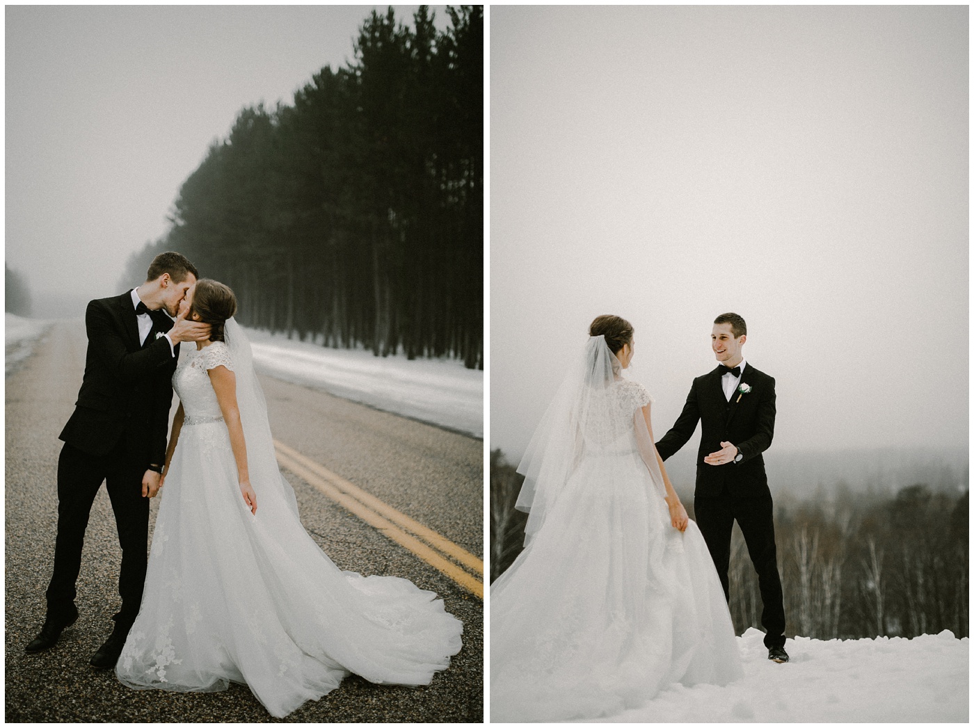 Foggy Canadian Winter Wedding