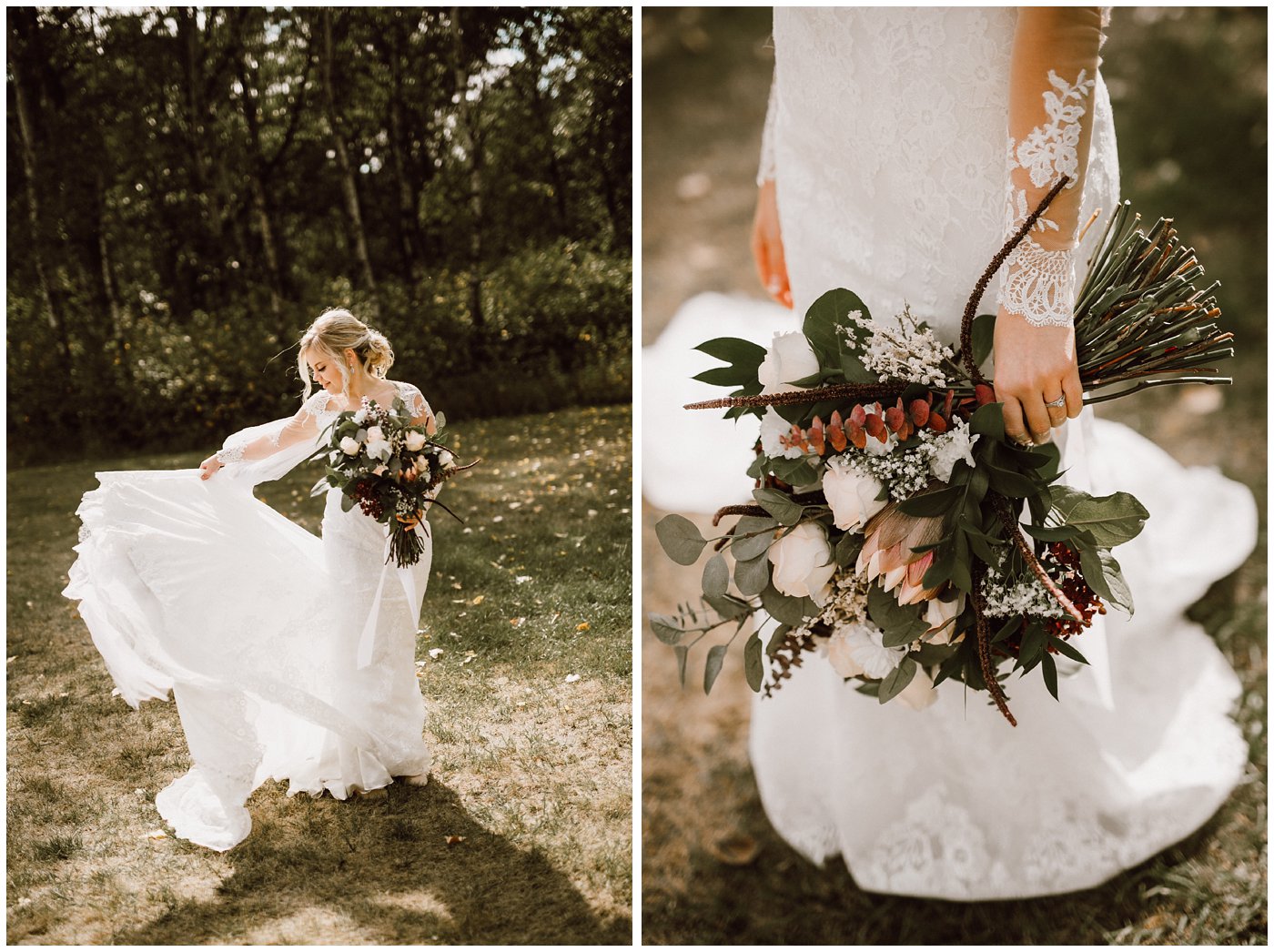 Intimate Fall Forest Wedding