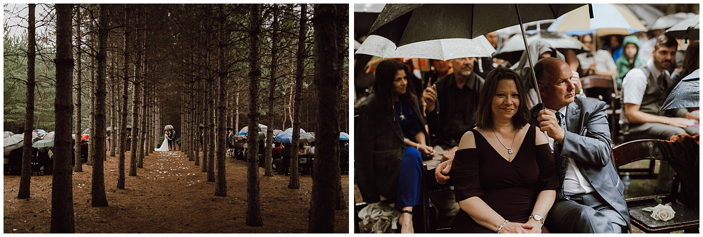 Winnipeg Outdoor Wedding in the Rain